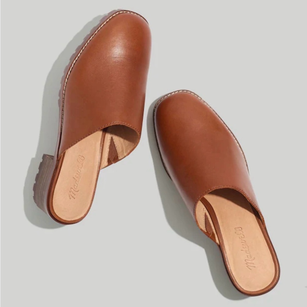 Madewell size 7 The Mindy Mule boho Tan Leather Slip-On Loafers - Picture 2 of 13